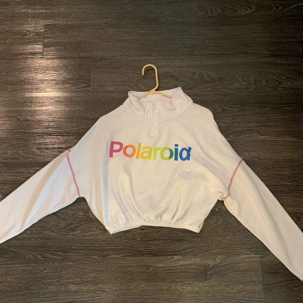 Polaroid cropped sweatshirt